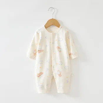AYNIGIELL بدلة أطفال للخريف والشتاء ترتدي ملابس بذلة واحدة لحديثي الولادة للفتيات الصغيرات من عمر 0 إلى 18 شهرًا 4