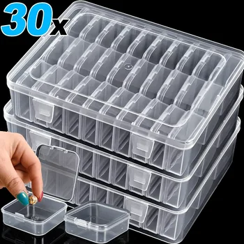 Clear Rhinestone Boxes Plastic Organizer 5D Nail Art Accessories Containers 1