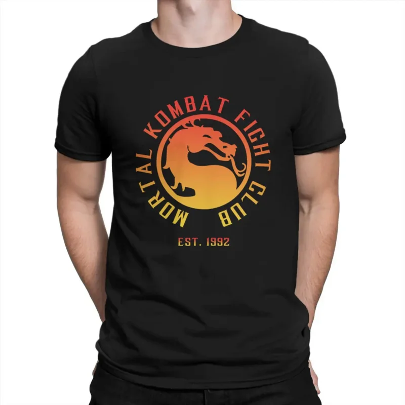 

GaminG1 T Shirts Men 100% Cotton Funny T-Shirts Round Collar Mortal Kombat Fighting Game Tees Short Sleeve Clothing New Arrival