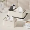 Decorative tissue box，high appearance level light luxury leather tissue box ，Multifunctional tissue box 5