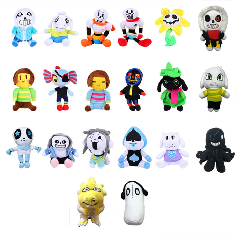 

20 Styles Undertale Plush Toy 20-30cm Undertale Sans Plush Papyrus Ootopus Music Alphys Frisk Plush Stuffed Toys for Kids Gift