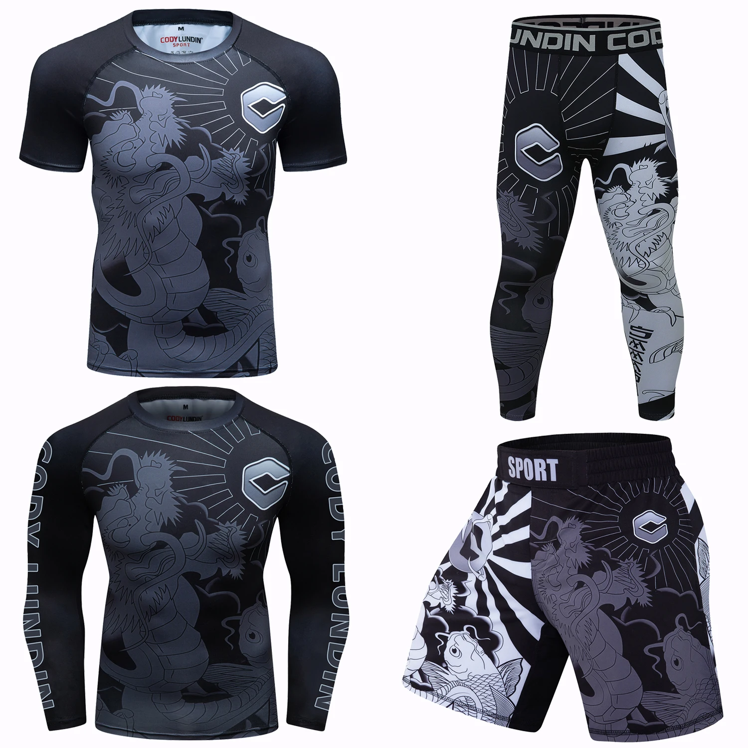 MMA Tshirt+Pants Boxing Muay Thai Shorts Rashguard kickboxing Sets Fitness Sport Jersey Jiu Jitsu Bjj No Gi Sportsuits