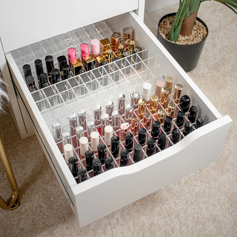 Divisori Per Cassetti Arco Per Il Petto Malm Di 6 Cassetti, Divisori Per Cassetti Malm Portaoggetti Per Rossetto In Acrilico, Divisori Per Labbra