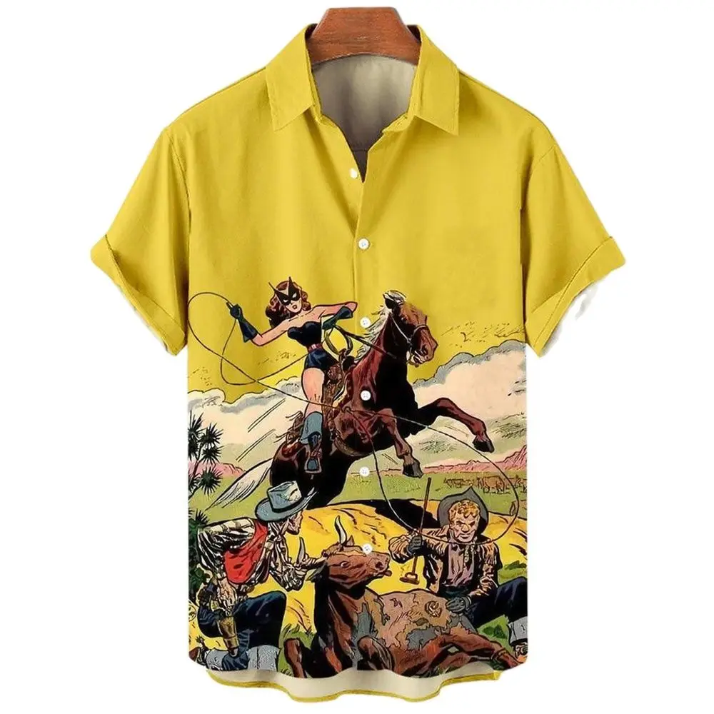 Vintage Cowboy Shirts Men Cowboy Shirts Men Tees Mens Cowboy Shirts