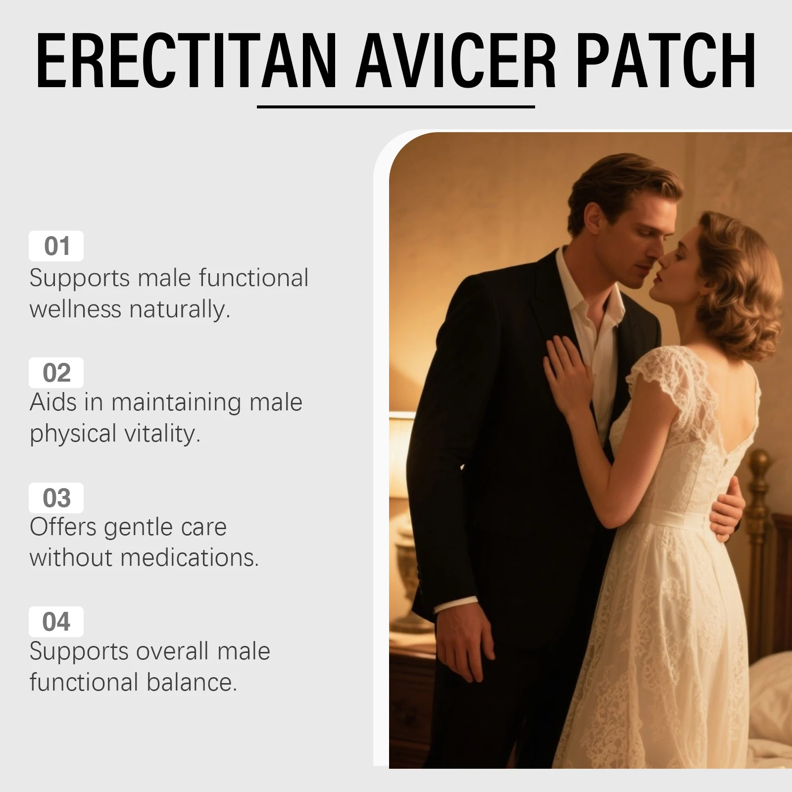 Men's Daily Skin Care Patch - All-in-One Gentle & Mild Formula, External Use for Full Body,Nourishes & Sustains Comfortable Skin