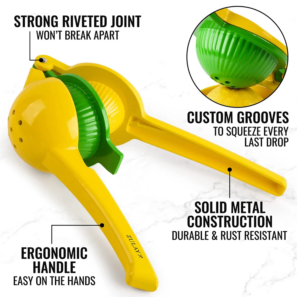 Lemon Squeezer 2 in 1 Fresh Orange Citrus Lime Fresh Fruit Juicer Press Metal Hand Press Extractor Portable Manual Juicer 1pc fruit juicer lemon squeezer juice squeezer