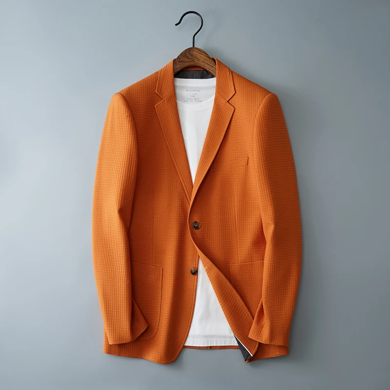 T183 New fashion handsome business 2024 men's suit small suit top single slim casual