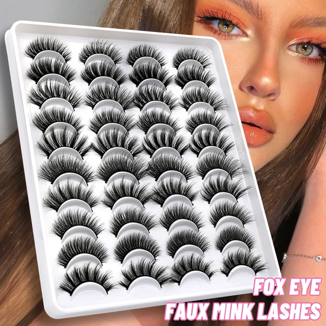 GROINNEYA lashes 5/10/20 pairs 3D Faux Mink Lashes Natural False Eyelashes Dramatic Volume Lashes Eyelash Extension Makeup 1
