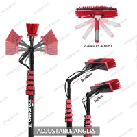 30 FT Window Cleaning Pole Water Fed Brush Kit 9 Meters Telescopic Extendable Solar Panel Washing Tool 2