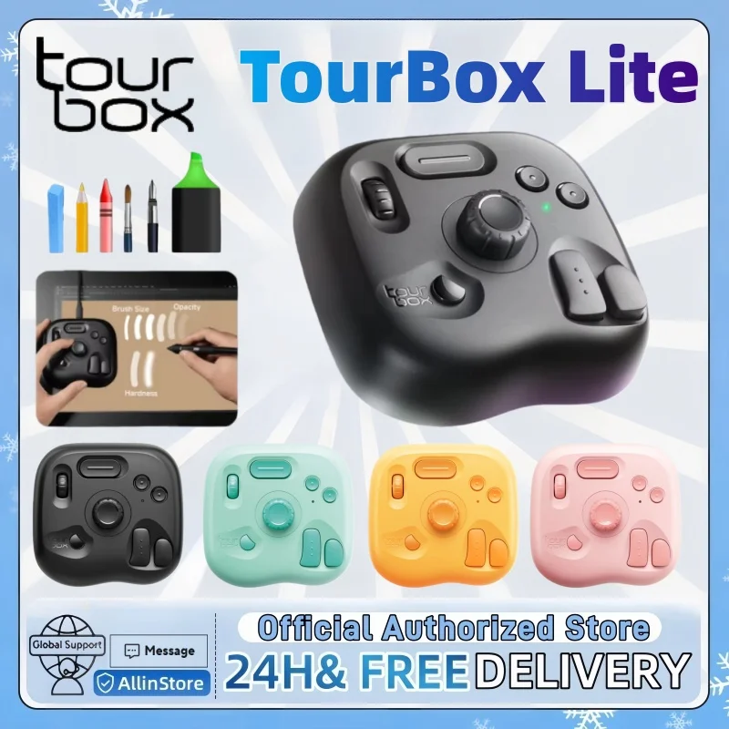 TourBox Lite NEW Mini Keyboard Wireless Bluetooth Custom Drawing Board ...