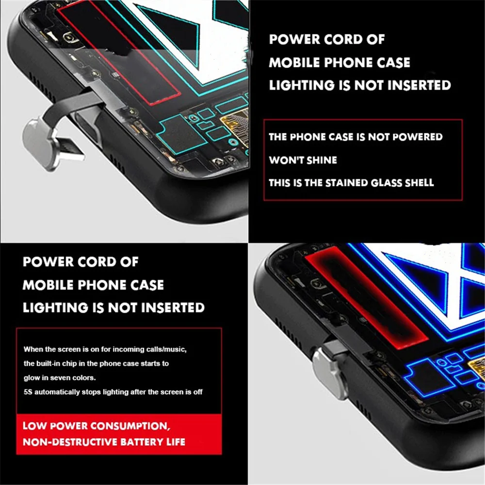 Lucky Koi Carp Design Smart LED Light Glow Tempered Glass