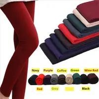 Bonneterie d'hiver pantalon extensible collants femme Leggings polaire collants pieds complets pantalons accessoires vestimentaires 1