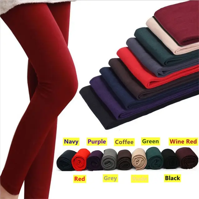 Bonneterie d'hiver pantalon extensible collants femme Leggings polaire collants pieds complets pantalons accessoires vestimentaires 1