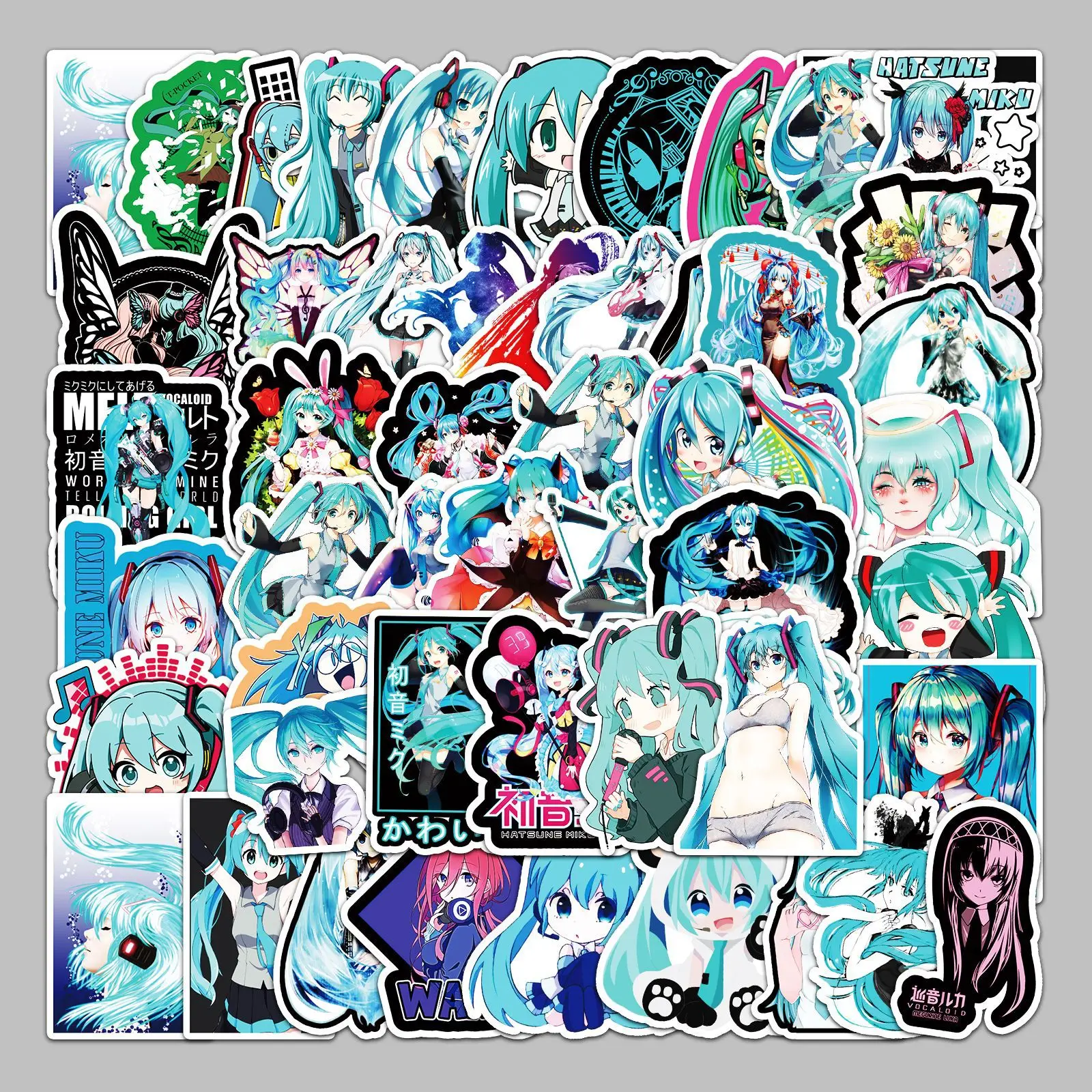 40/65/70PCS Chibi Hatsune Miku Anime Stickers Cute Q Version