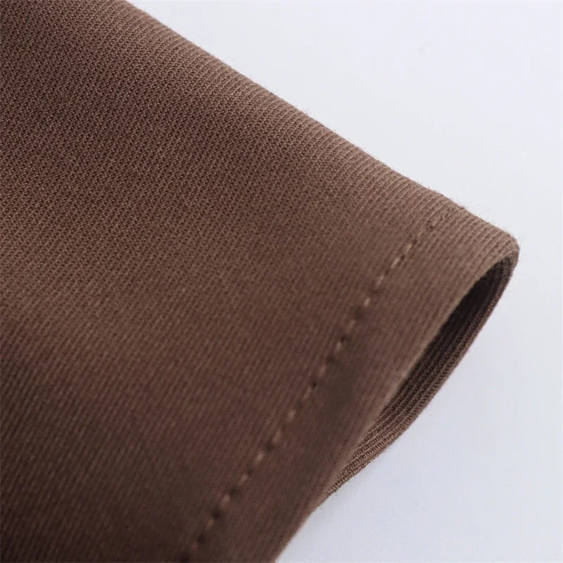 Elegant Pleated Mini Dress Women Brown O-Neck Sleeveless A Line High Waist Party Dresses Fashion Casual New Zipper Robes