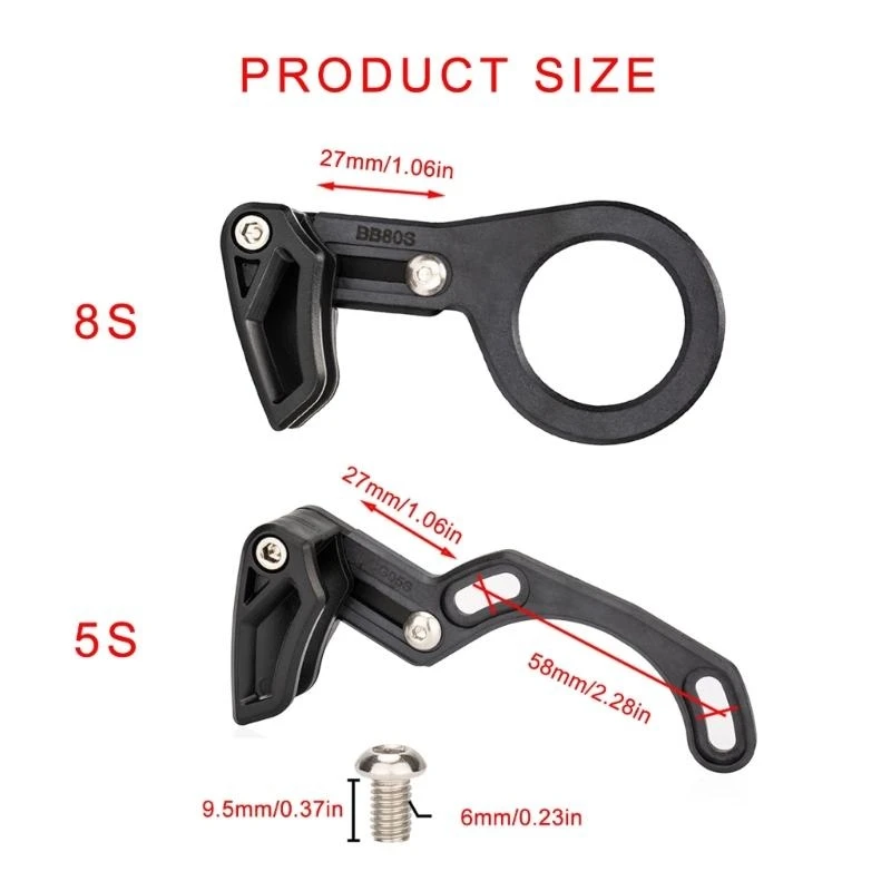 652d Nylon Mountain Bike -Kette Guide Einer Geschwindigkeitskette Weit schmaler Guider -Fahrradkettenschutz leicht installieren – Detail 7