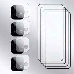 Premium Screen Protector & Soft Fiber Lens Film - 9H Anti - Scratch Glass (4 and 4)