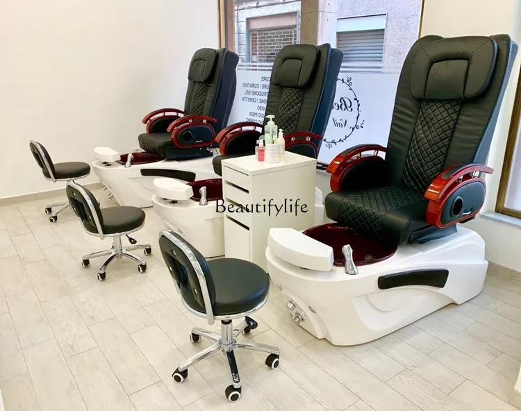 Beauty Salon Sofa Foot Massage Pedicure Chair Electric Massage Reclining Foot Massage Couch