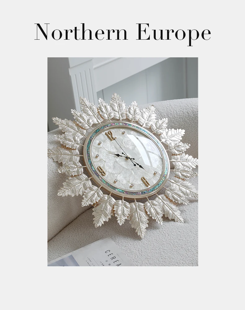 Description Picture 5 of itemNordic Design Wall Clocks Modern Living Room Luxury Round Wall Clock Unique Quiet Pendule Horloge Murale Furniture Decoration