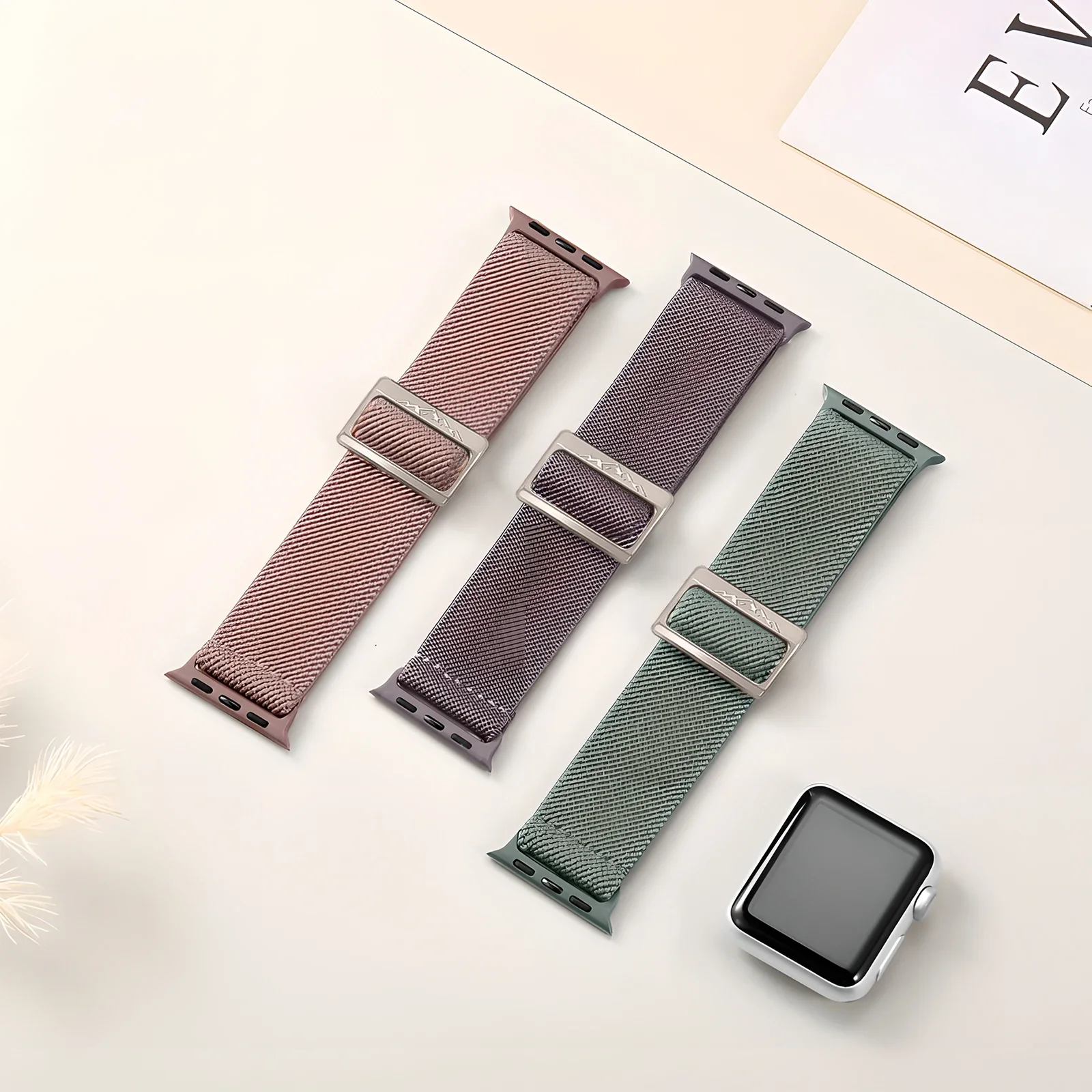 애플 워치 밴드용 나일론 스트랩, 아이워치 시리즈 9 8 7 SE 울트라 2 팔찌, 44mm, 45mm, 49mm, 40mm, 41mm, 한국 시계 밴드 액세서리