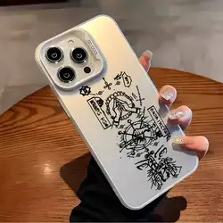 Aurora Laser Shockproof Anime Jujutsu Kaisen Phone Case - Multicolor  Cover for iPhone 12 Pro Max (Z1)
