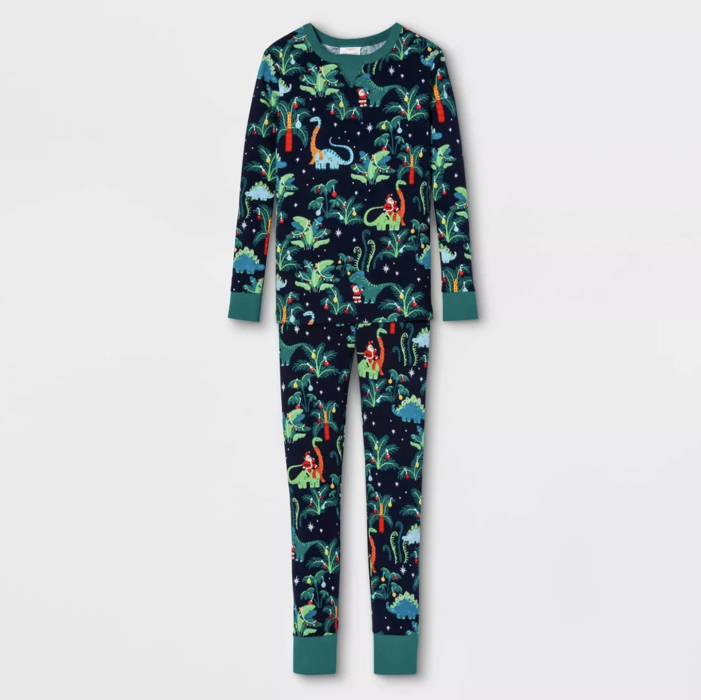 Dinosaur Family Christmas Clothes Cotton Family Christmas Pajamas Boys and Girls Clothes Parent-child Pajamas with Dog