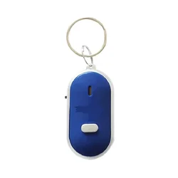 Enhanced LED Whistle Key Finder with Flashing Light and Sound Control - Anti - Lost Key Locator (Blue)