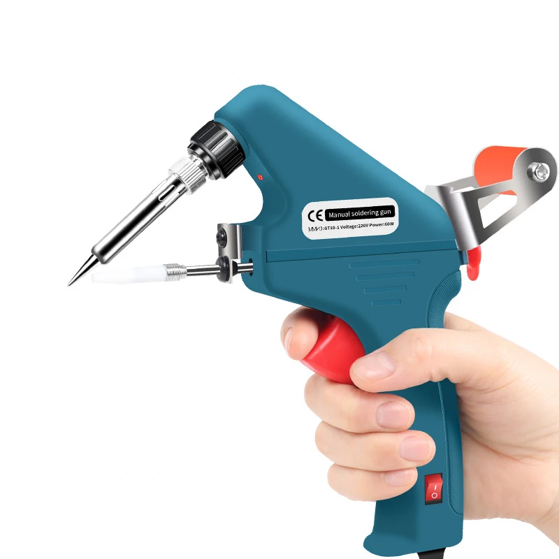 60WSolderingGun110V220VFastThermalElectricSolderingIronAutomaticTinFeedingMachine
