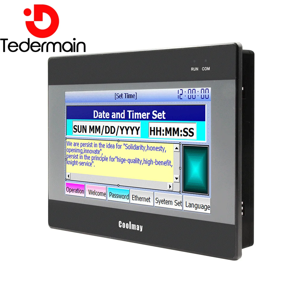 Coolmay 7 Hüvelykes Hmi Tk6070Fh/Hd Opcionális Wifi 800*480 Felbontás ...