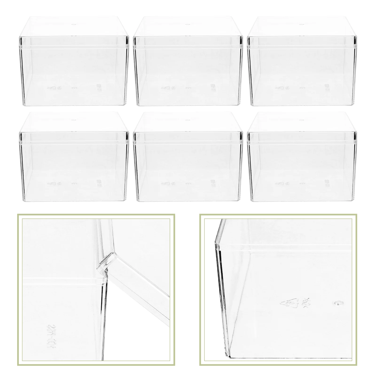 6 Pcs Tiramisu Box Clear Cake Holder Disposable Food Containers Transparent Boxes Cake Box Kitchen Dining Bar Storage Container