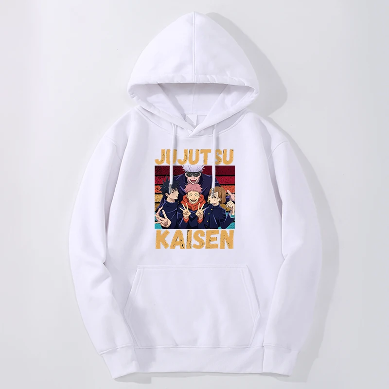 

Jujutsu Kaisen Hooded Sweatshirts Mens Gojo Satoru Japan Anime Graphic Hoodies Hooded Neck Hip Hop Harajuku Pullover Clothes