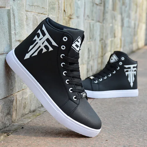Fashion Men Sneakers High Top Sneaker Male Pu Leather Shoes Tennis Lace Up Original Vulcanized Shoe Light Men's Casual Shoes