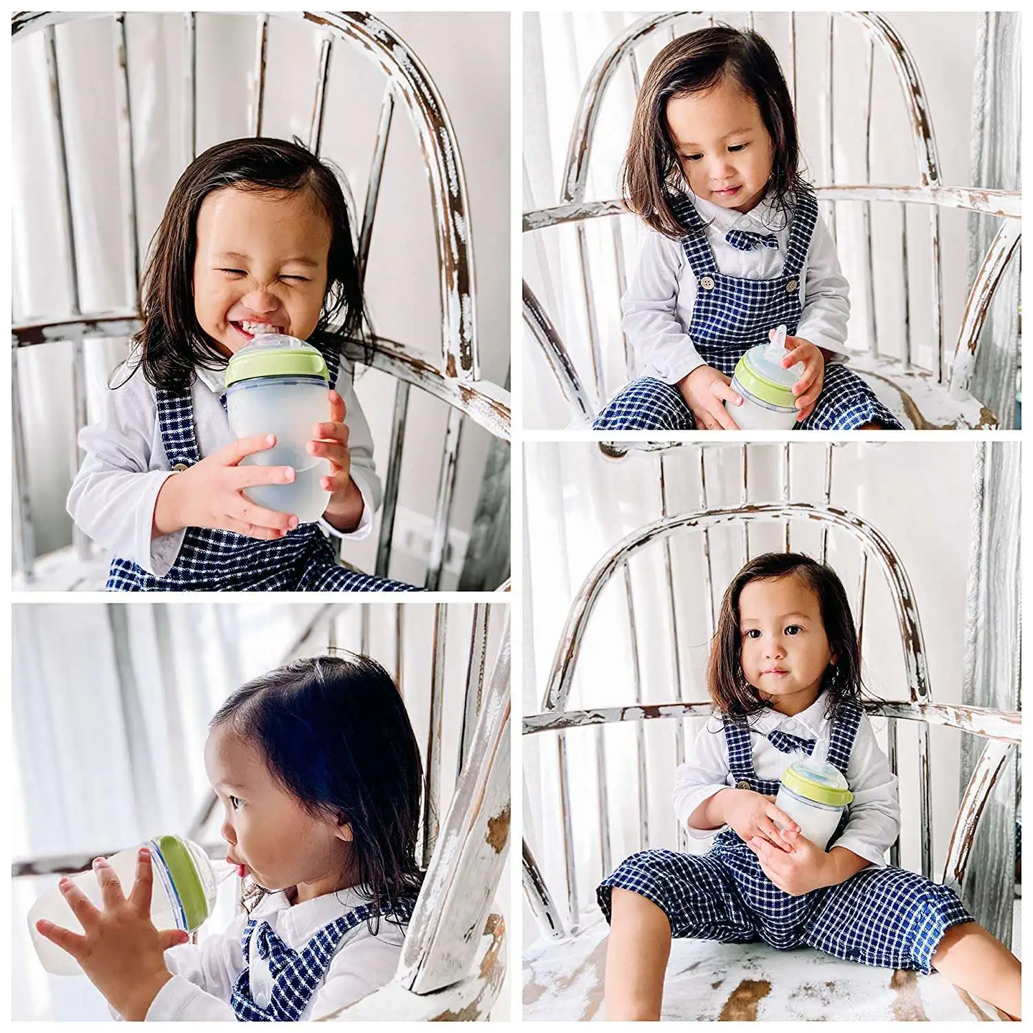 2pcs Sippy Spout Nipples for Comotomo Baby Bottle and for Mason Baby Bottle Easy To Clean Spill-Proof, 7CM Diameter 4