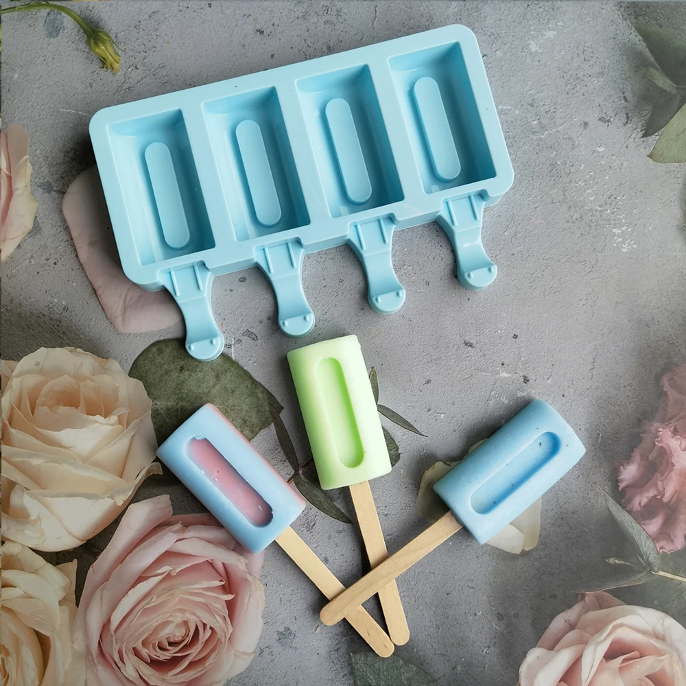 

Silicone Ice Cream Mold DIY Chocolate Dessert Popsicle Moulds Tray Ice Cube Maker Homemade Tools Summer Party Supplies