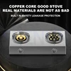 Desktop Gas Stove 2 Burner Stainless Steel Double Stove Household Strong Fire Liquefied Natural CocinasDe Gas Gas stove 6
