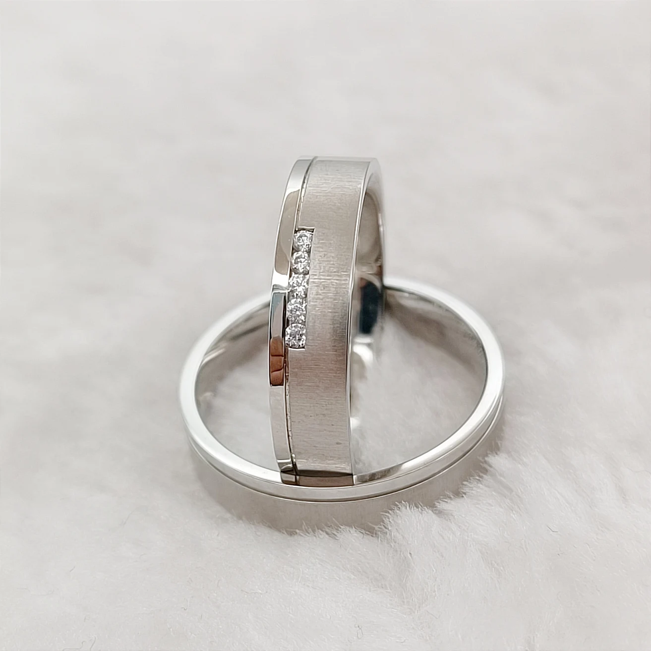 Alliance De Mariage En Acier Alliances Couple En Acier Inoxydable