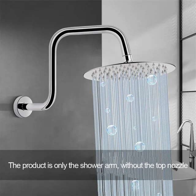 Extension de pommeau de douche en acier inoxydable, 13 bras de douche muraux en effet – Image 4