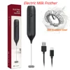 Electric Milk Frother 304 Stainless Steel Mini Milk Frother Rechargeable USB Type-C Rechargeable Blender Coffee Blender 1