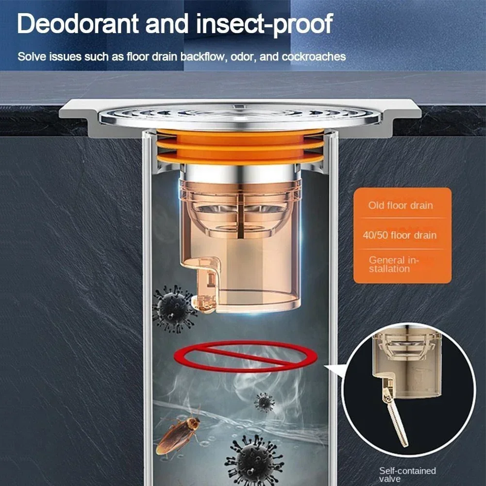 Drain trap Bath Shower Floor Strainer Cover Plug Trap One-Way Drain Valve Toilet Insect Prevention Deodorant Sewer Strainer drain filter floor drain filter floor drain deodorant shower drain cover drain stopper shower water stopper silicone drain stopper shower drain drain strainer floor drain valve