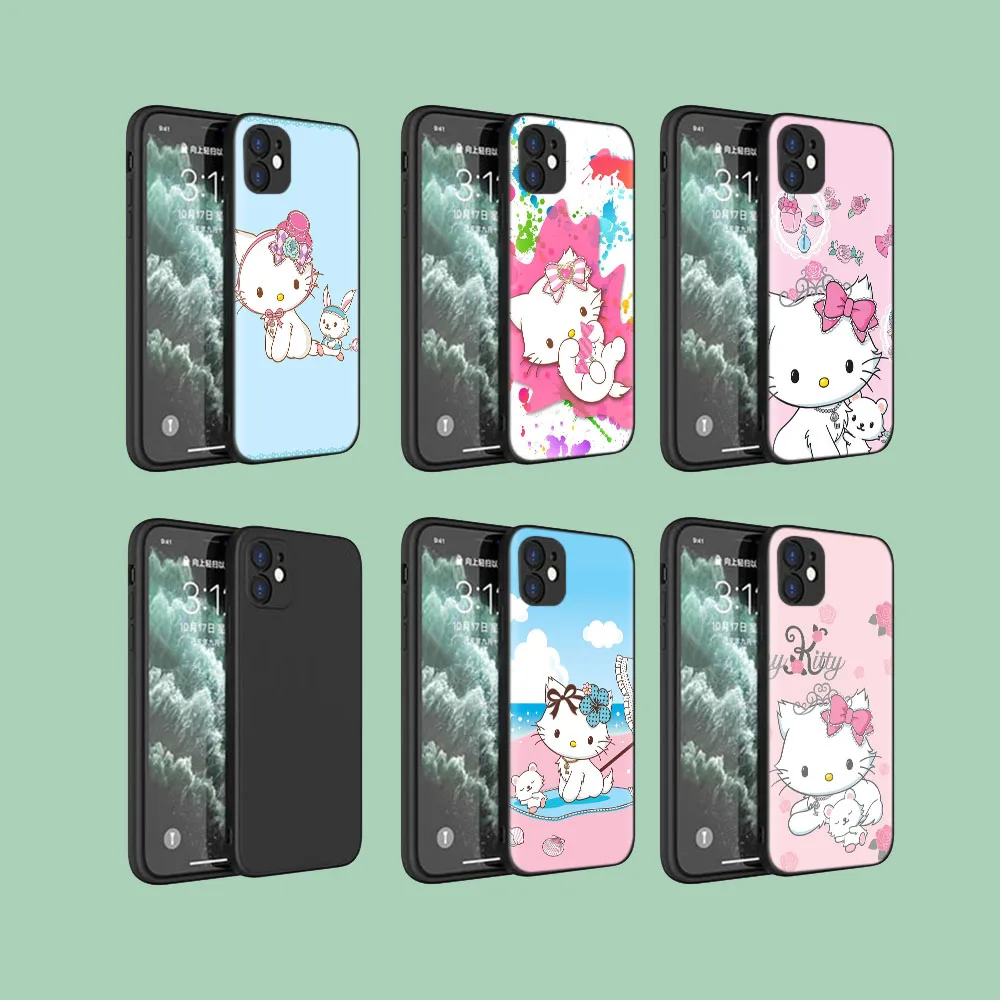 Custodia Protettiva Nera Per Oppo Reno 10X Zoom 2 2F 2Z 3 4 Lite 4F 4Z 7 7Z 8 Pro Charmy Kitty