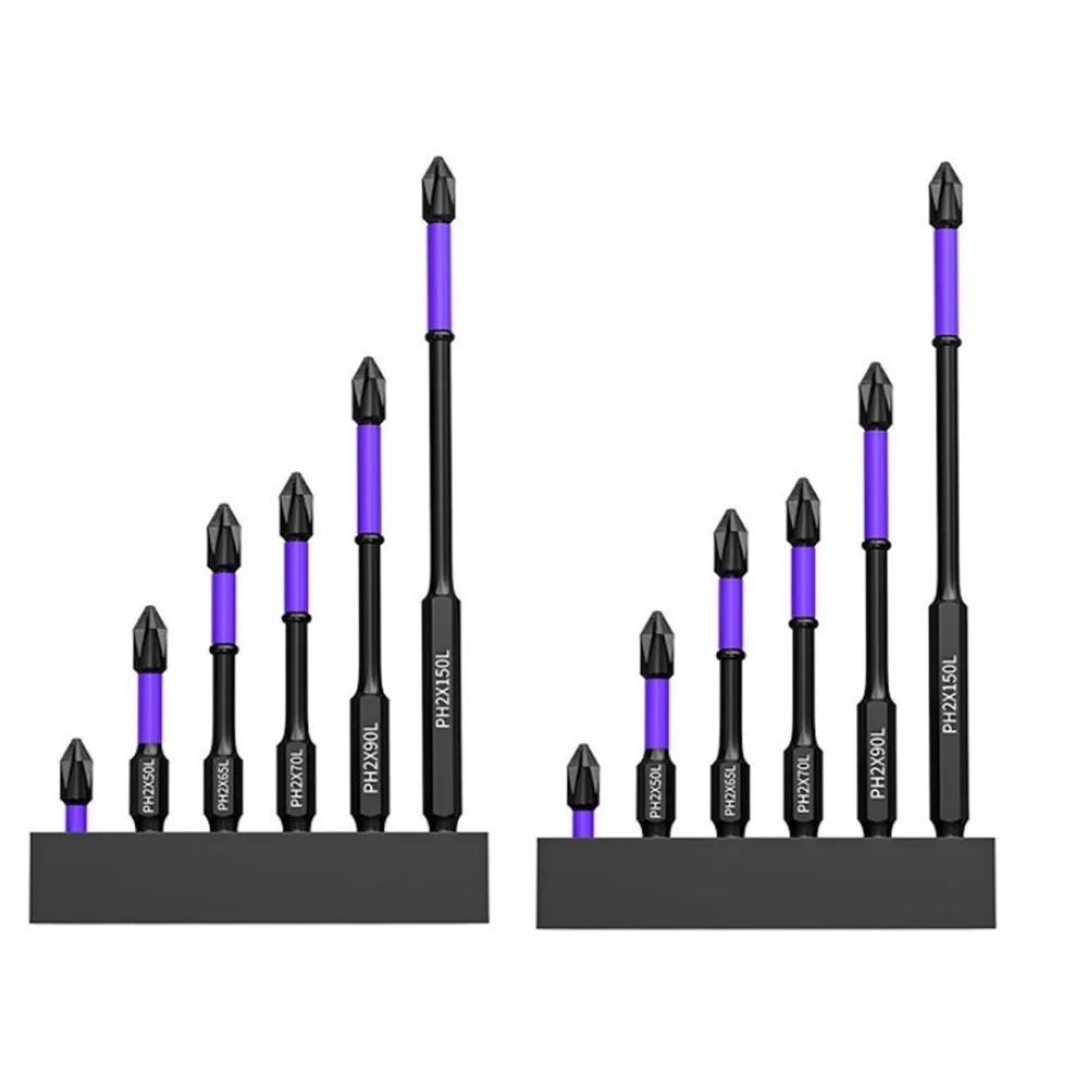 12 шт./набор, Нескользящие крестовые отвертки PH2 25 50 65 70 90 150 мм