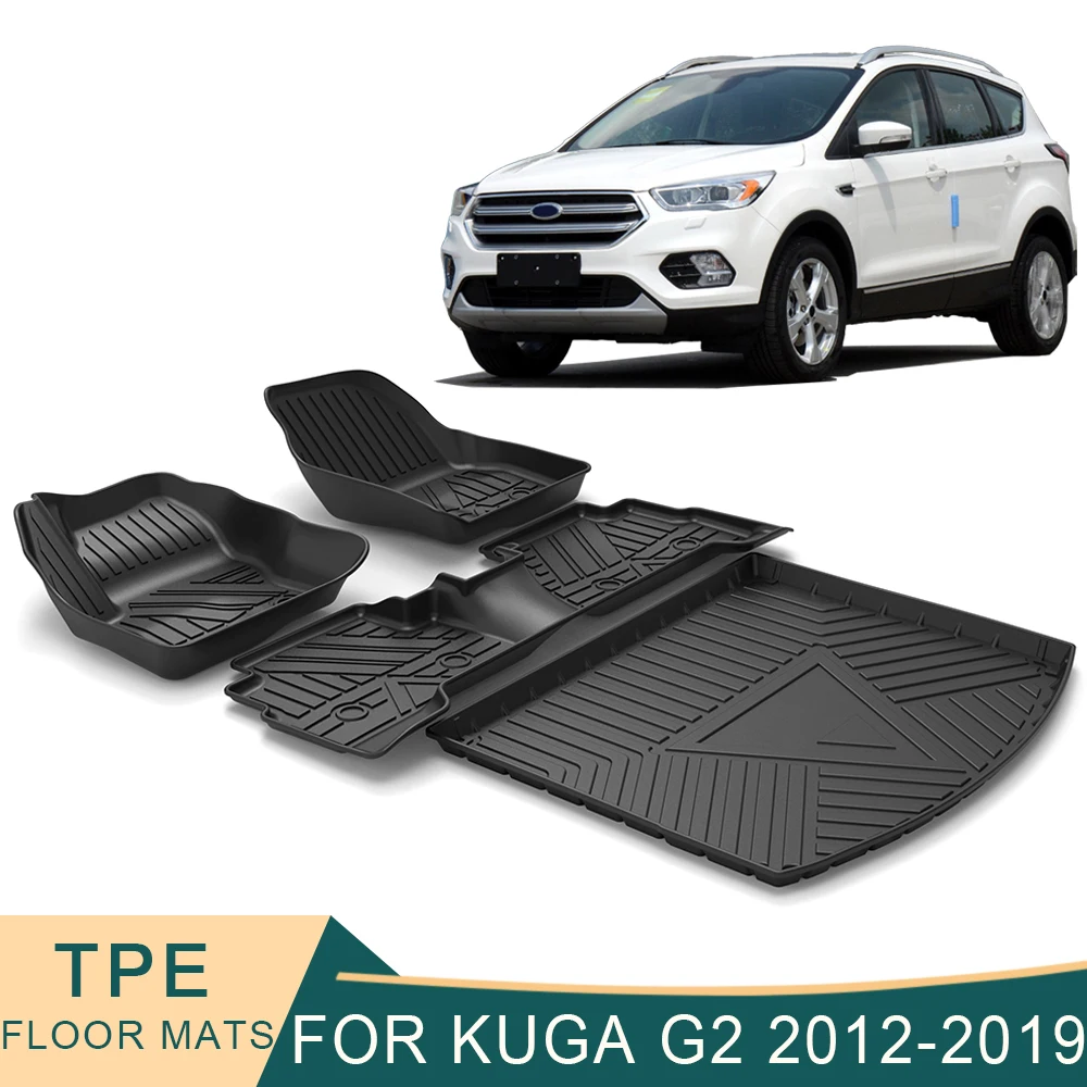 ForFordKugaG220122019AutoCarFloorMatsAllWeatherTPEFoot