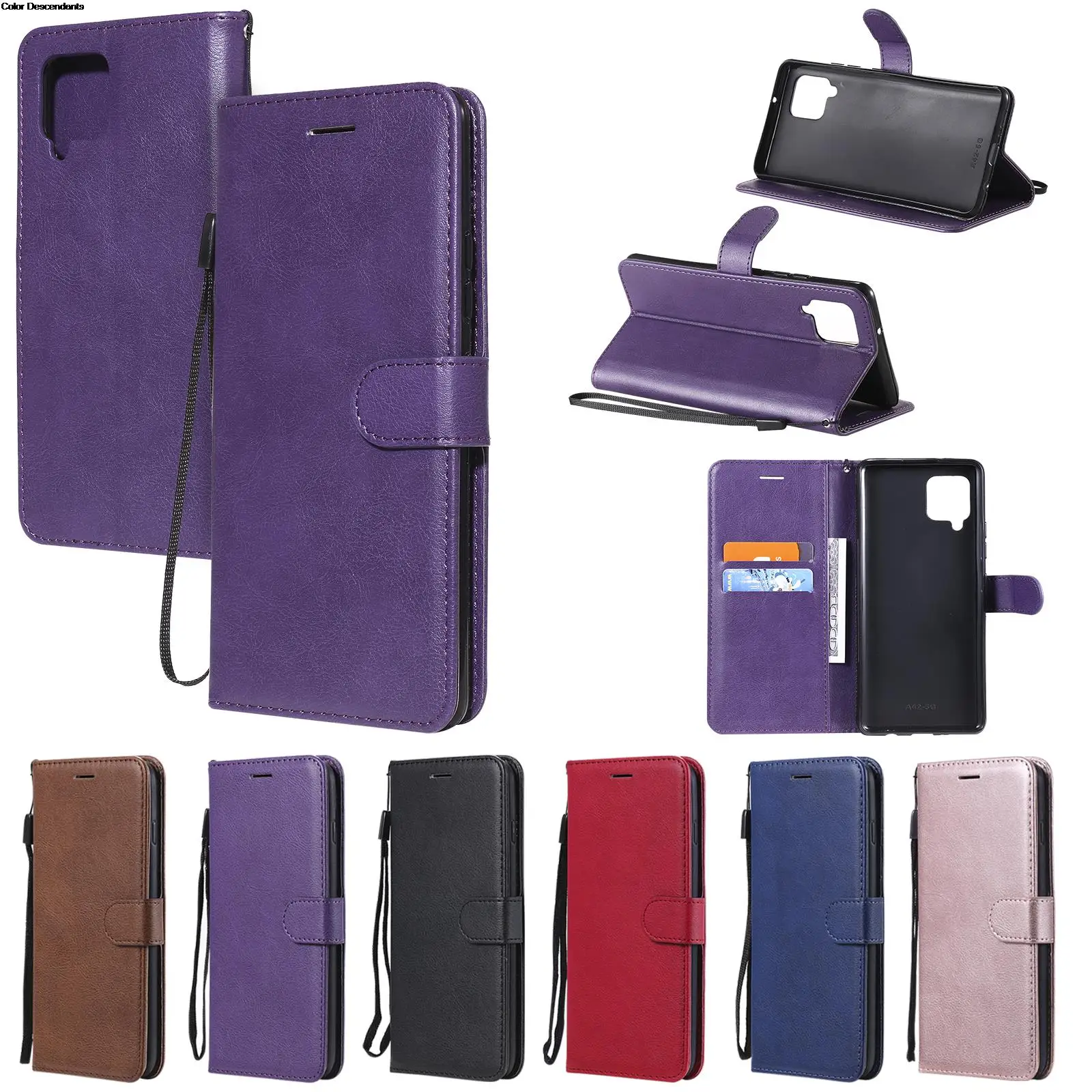 Leder Brieftasche Flip Fall Für Samsung Galaxy A01 A02S A10E A11 A12 A20 A21 A31 A32 A41 A51 A52 A70 a71 A72 A6 A8 2018 Abdeckung Tasche_voghion.com