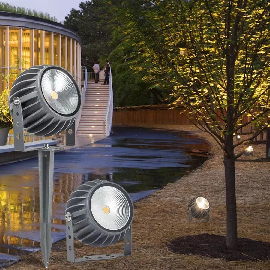 올 알루미늄 아트 라운드 신형 라이트 아웃도어 투광등 IP65 10W20W30W 경기장 LED 조명 투광등 정원 LED 스파이크 조명