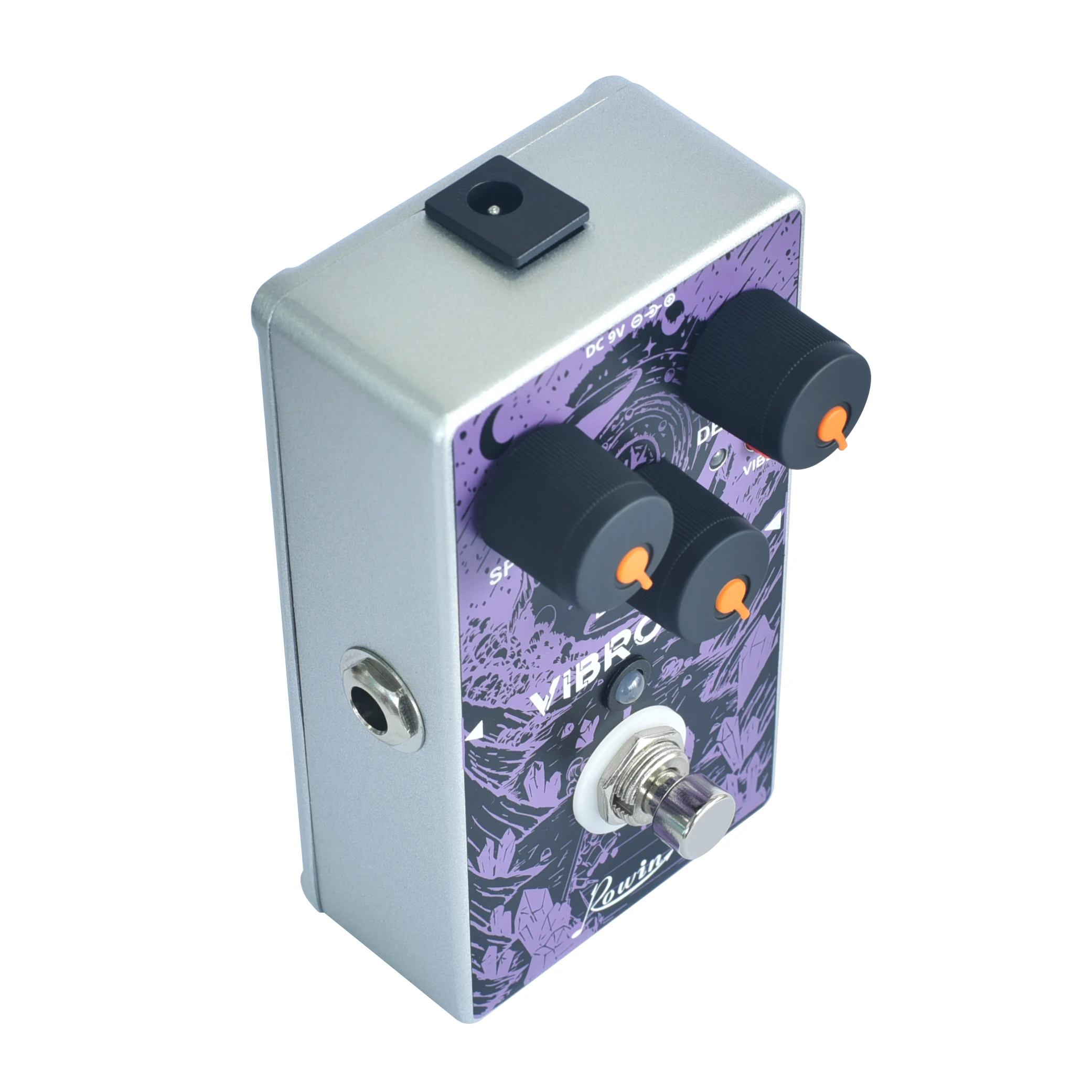 Rowin RE-02 Vibrock Chorus&Tremolo Guitar Multi-Effect Pedal True Bypass Working On Both DC 9V Adaper & Battery For Outdoor Play