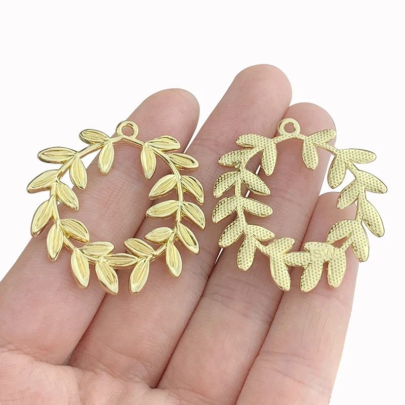 

5 Pieces Matte Gold Color Open Round Branches Charms Pendants for DIY Necklace Jewellery Making Findings Accessories 37x39mm