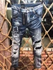 new design D2 Men Jeans Printed Coolguy Long Pants Straight Multiple Pockets Hole SLIM blue D2 embedded jeans pant 9608 1