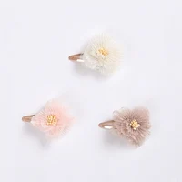 6Pcs/Lot Baby Floral Hairpin Mesh Flower Hair Clip For Kids Girl Cute Princess Handmade Barrettes Children Hair Accessories 2
