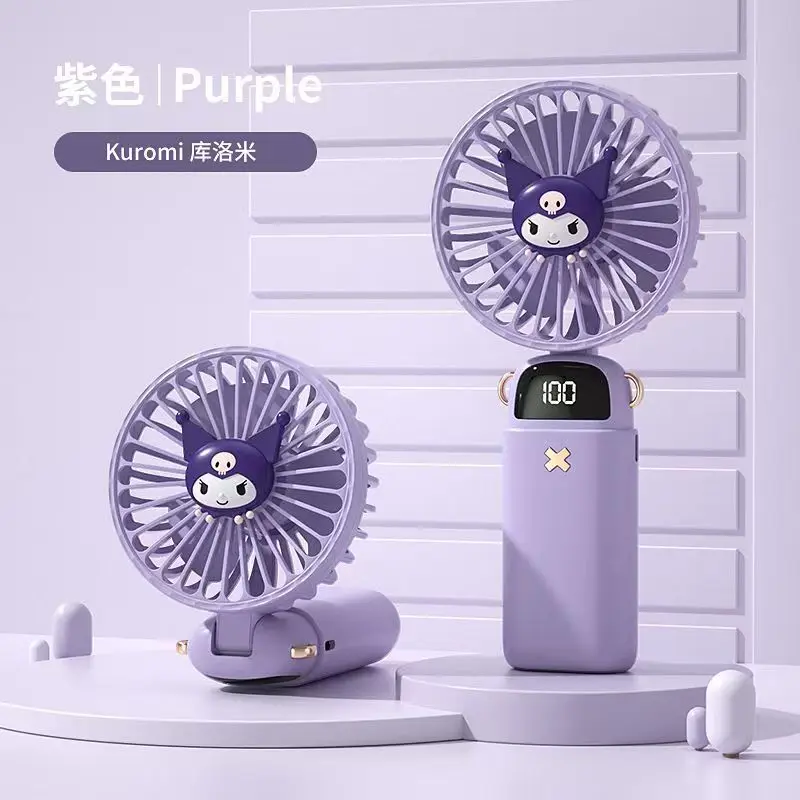 かわいい漫画ポータブルファンかわいい黒弓デザインミニハンドヘルド USB 充電式小型ファン女性ティーンファンギフト卸売