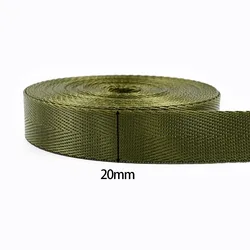 Durable Army Green Nylon Webbing Strap - Safety Belt Sling & Decorative Accessory - 5Meters (RD001 - ArmyGreen - 20mm)